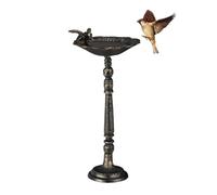 Relaxdays Cast Iron Standing Bird Bath