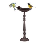 Relaxdays Cast Iron Standing Bird Bath