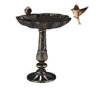 Relaxdays Cast Iron Standing Bird Bath