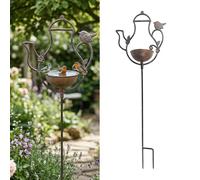 Relaxdays Cast-iron teapot bird bath