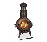 Relaxdays Cast-Iron Terrace Stove Bronze Colour