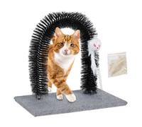 Relaxdays Cat Brush Arch with Toy Mouse