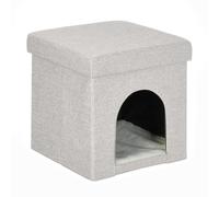 Relaxdays Cat Stool with Cave Beige