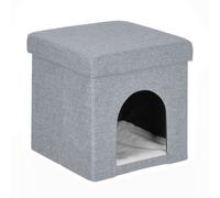 Relaxdays Cat Stool with Cave Grey