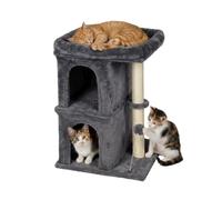 Relaxdays Cat tree with 2 caves & bed