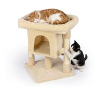 Relaxdays Cat tree with cave & viewing platform