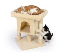 Relaxdays Cat tree with cave & viewing platform