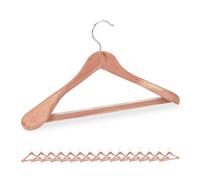 Relaxdays Cedar Wood Clothes Hangers, Set of 16
