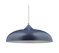 Relaxdays Ceiling Light, Hanging Lamp, H x D 137 X 34 cm, Metal, E27 Socket, Blue