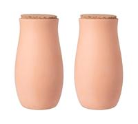 Relaxdays Ceramic Root-Zone Irrigation Pots, Set of 2, 1.4L, Terracotta, 21.5 x 10 x 10 cm