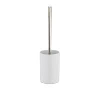 Relaxdays Ceramic WC Accessory Set, Toilet Round Holder, Exchangeable Brush Head, 36 cm, White, 36 x 9.5 cm