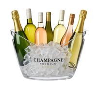 Relaxdays Champagne Ice Bucket 8 L Clear