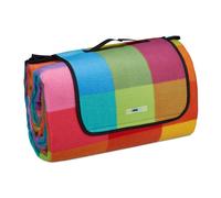 Relaxdays XXL Picnic Blanket, Aluminium Coating, Folding Beach Rug with Handle, 200x300 cm, Soft, Multicoloured