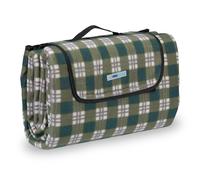 Relaxdays Checkered Picnic Blanket Dark Green