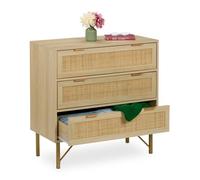 Relaxdays Chest of Drawers Rattan Design