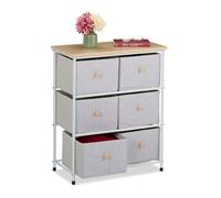 Relaxdays Chest of Drawers with 6 Compartments