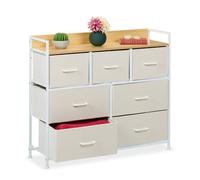 Relaxdays Chest of Drawers with 7 Fabric Drawers