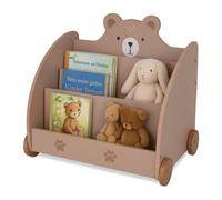 Relaxdays Children's bear-themed bookcase