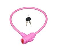 Relaxdays Children's Bike Lock, 4-Digit Combination, 70 cm Length, Secure, Theft Prevention, Protection, Scooter, Pink, 70 x 1 cm