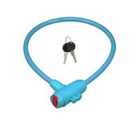 Relaxdays Children's Bike Lock, 4-Digit Combination, 70 cm Length, Secure, Theft Prevention, Protection, Scooter, Blue, Brass, 70 x 1 cm
