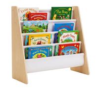 Relaxdays Children's bookcase 4 fabric pockets
