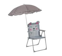 Relaxdays Children's Folding Camping Chair with Parasol, Mouse Design, Colorful, 51.5 x 36 x 37.5 cm