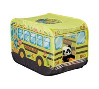 Relaxdays Children's Play Tent, Pop-up Schoolbus, Fun for Indoors & Outdoors, HxWxD: 70 x 110 x 70 cm, Multicoloured