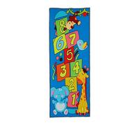 Relaxdays Children's Playmat, Hopscotch Game, Cute Rug with Various Animals, Mat for Kids, 179 x 67 cm, Multicoloured, Polyester