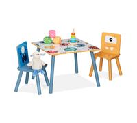 Relaxdays Children's Set of Table and 2 Chairs
