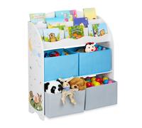 Relaxdays Children's Shelf with 4 Storage Boxes