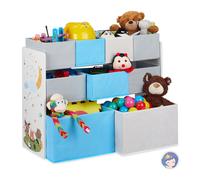 Relaxdays Children's Shelf with Motif and 9 Boxes
