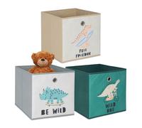 Relaxdays Children's storage boxes, 3-pack