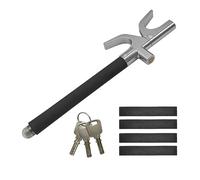 Relaxdays Clamp, Adjustable Steering Wheel Lock Car Anti-Theft Universal Steel Black/Silver, Foam, 1 Item