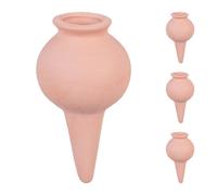 Relaxdays Clay Cone Watering, Set of 4, Irrigation Sphere for Houseplants and Balcony Boxes, H x Ø: 12x 6 cm, Terracotta, Ceramics, 12 x 6 x 6 cm