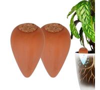 Relaxdays Clay Watering Cones, set of 2, 350 ml, terracotta