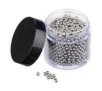 Relaxdays Cleaning Beads Set, 1000 Pieces, Stainless Steel, Carafes, Bottles, Decanters & Vases, Remove Stains, Silver