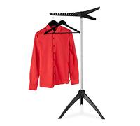 Relaxdays Clothes Drying Rack, Foldable, for Camping & Balcony, Space-Saving Laundry Dryer, HxD: 129x62 cm, Black/Grey, 129 x 62 x 62 cm