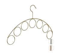 Relaxdays Clothes Hanger, Chic Design, For Shirts, Blouses, Scarves, 3 mm Thin, Metal, Gold
