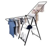 Relaxdays clothes horse, foldable, HxWxD: 104.5 x 171 x 58 cm, black