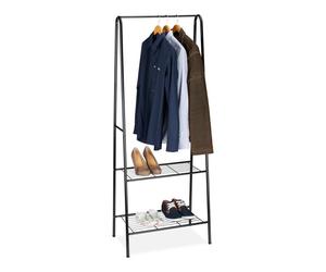 Relaxdays Coat rack 2 shelves SANDRA