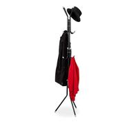 Relaxdays Coat Rack Black Metal