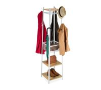 Relaxdays Coat rack hooks, shelves & basket