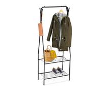 Relaxdays Coat Rack with 2 Shelves