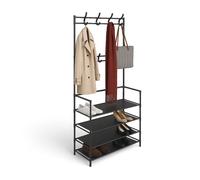Relaxdays Coat stand with 4 shoe racks