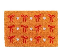Relaxdays Coconut Doormat 60x40, Bow-shaped Doormat, multicoloured