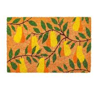 Relaxdays Coconut Doormat 60x40, Pear-shaped Doormat, multicoloured