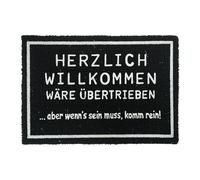 Relaxdays Coconut Doormat 60x40cm, Welcome Mat, Non-slip, Weatherproof, Indoor & Outdoor, Black