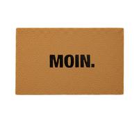 Relaxdays Coconut Doormat 80x50cm, Door Mat MOIN, Non-slip, Weatherproof, Indoor & Outdoor, Natural/Black