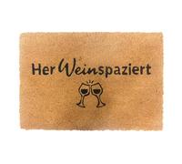 Relaxdays Coconut mat with saying, 60 x 40 cm