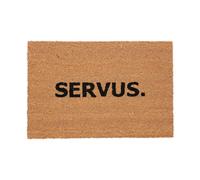 Relaxdays Coconut Doormat, Non-Slip, Welcome Mat, Servus Print, Indoor & Outdoor, Dirt Trap, 1.5 x 60 x 40 cm, Natural, Coco
